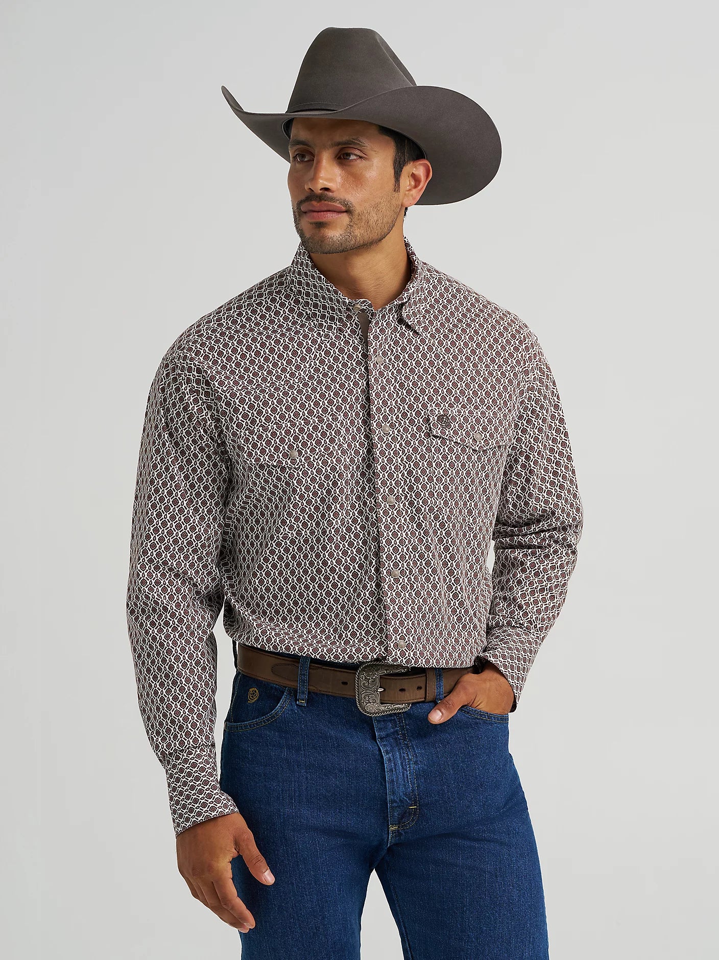 WRANGLER® GEORGE STRAIT™ TROUBADOUR LONG SLEEVE WESTERN SNAP SHIRT