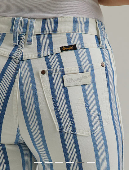 BAILEY HIGH RISE Blue & White FLARE JEAN IN GABBY