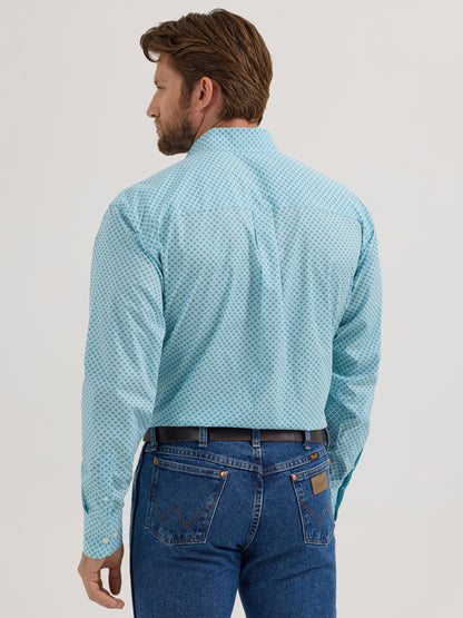 WRANGLER CLASSIC RELAXED FIT TEAL PRINT