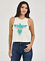 Women's Wrangler Festival Crop Graphic Tank