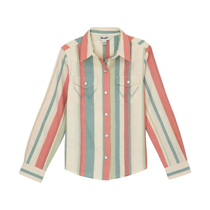 Girl's Striped Western Snap Shirt