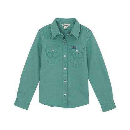 Girl's Colorwash Western Snap Shirt
