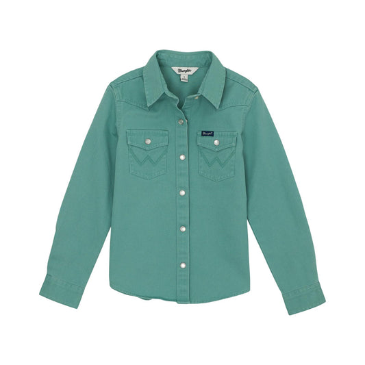 Girl's Colorwash Western Snap Shirt