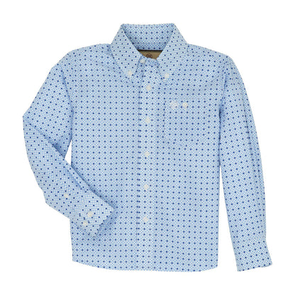 Boy's Classic Button-Down Print Shirt