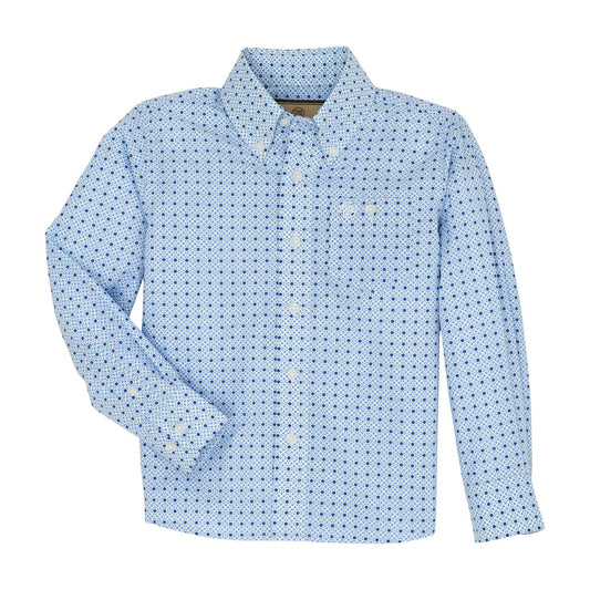 Boy's Classic Button-Down Print Shirt