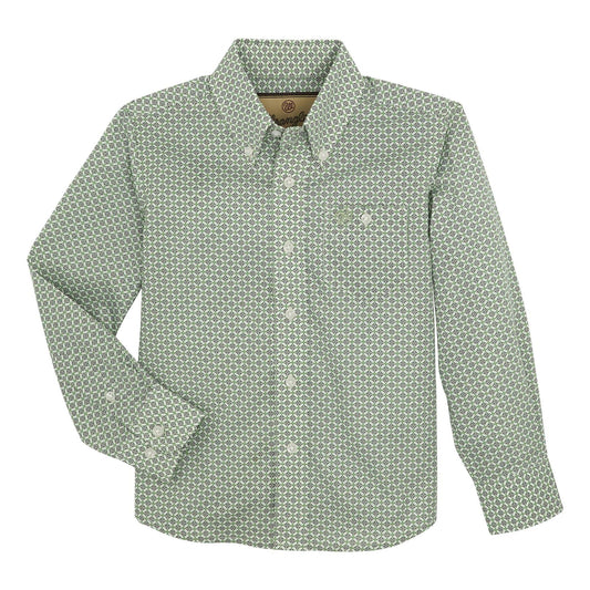 Boy's Classic Button-Down Print Shirt