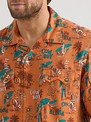 Wrangler® Coconut Cowboy Snap Front Camp Shirt