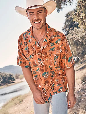 Wrangler® Coconut Cowboy Snap Front Camp Shirt