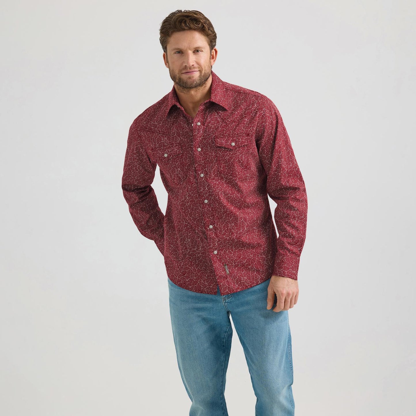 Premium Long Sleeve Western Snap Printed Shirt