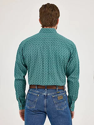 Wrangler® George Strait™ Long Sleeve Button Down Two Pocket Shirt
