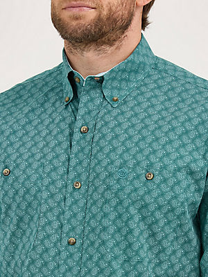 Wrangler® George Strait™ Long Sleeve Button Down Two Pocket Shirt