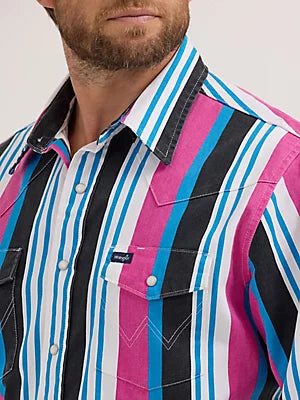 Vintage-Inspired Brushpopper Western Snap Workshirt