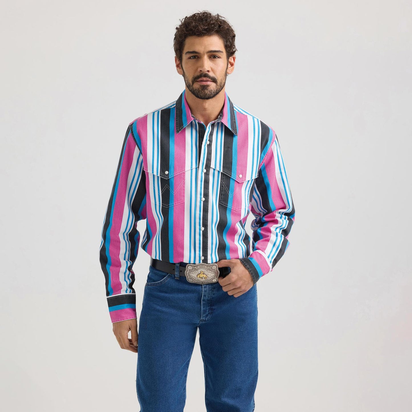 Vintage-Inspired Brushpopper Western Snap Workshirt