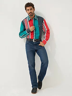 Vintage-Inspired Brushpopper Western Snap Workshirt