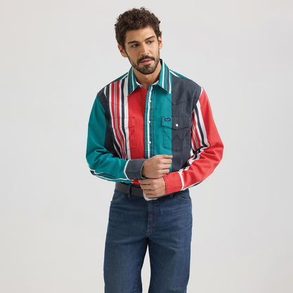 Vintage-Inspired Brushpopper Western Snap Workshirt