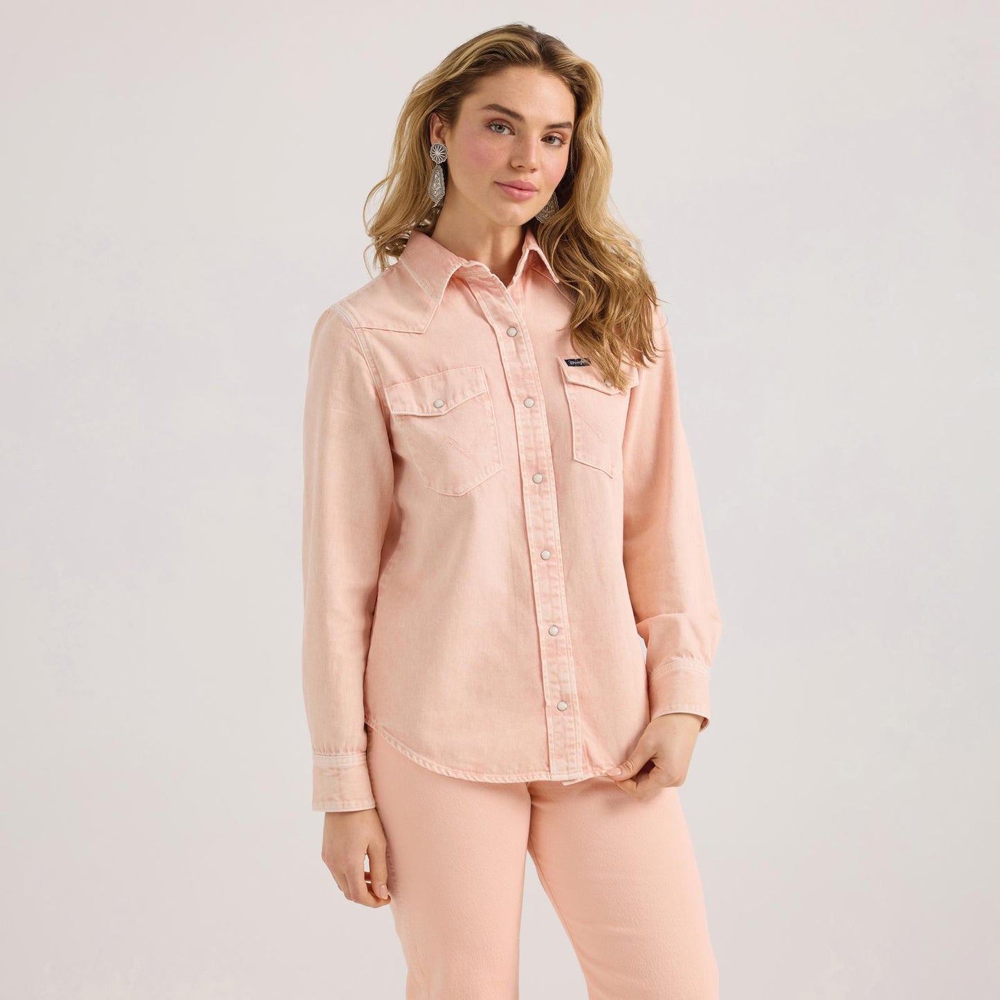 Women's Wrangler Colorwash Slim Western Snap Shirt