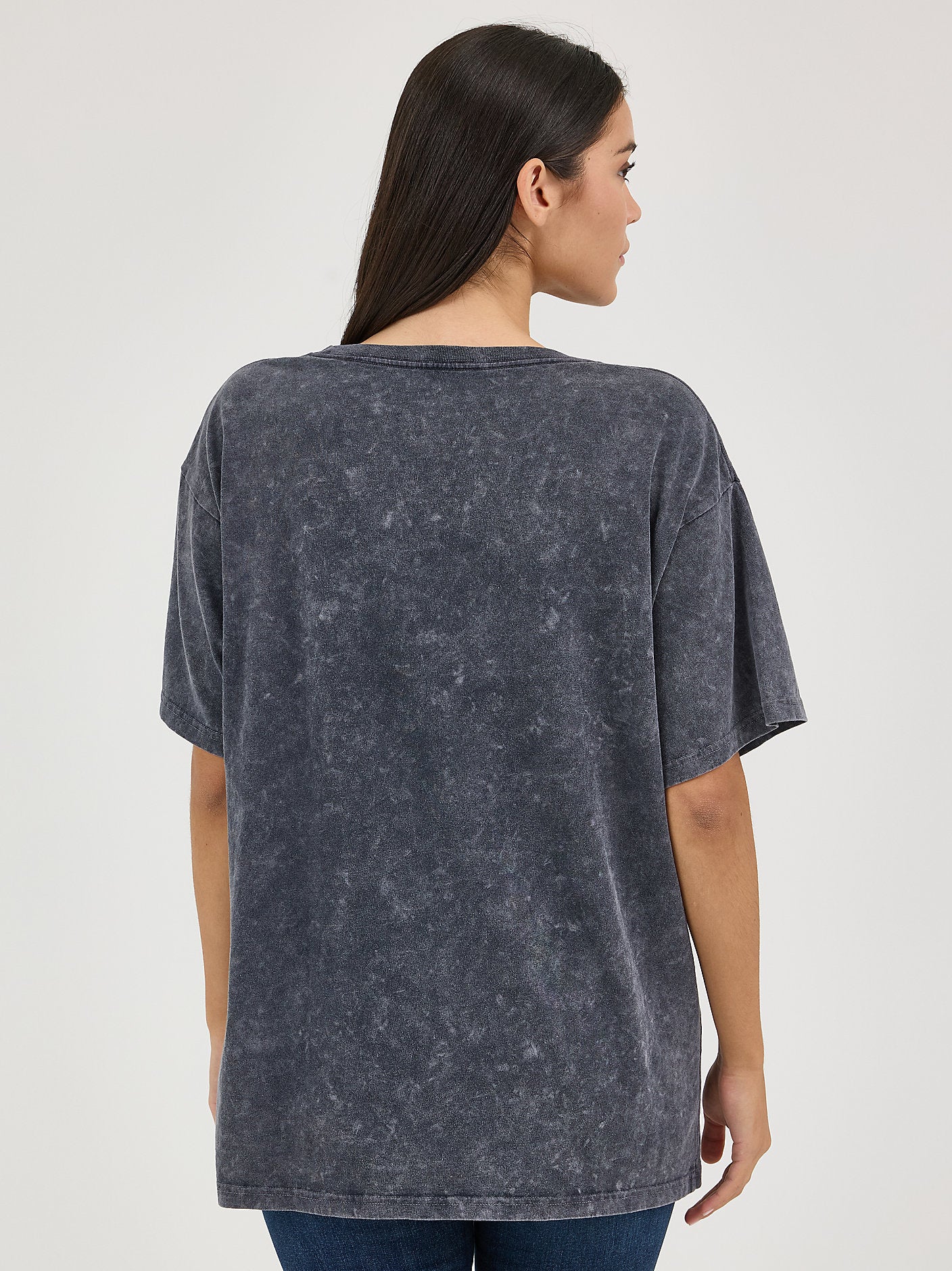 Women's Acid Wash Graphic Oversized Tee