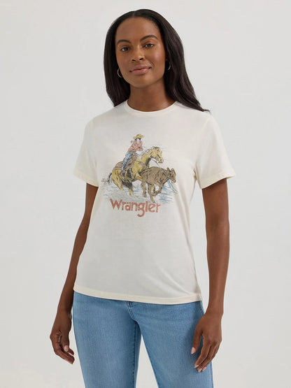 Women's Wrangler Logo Cowboy Regular Fit Tee