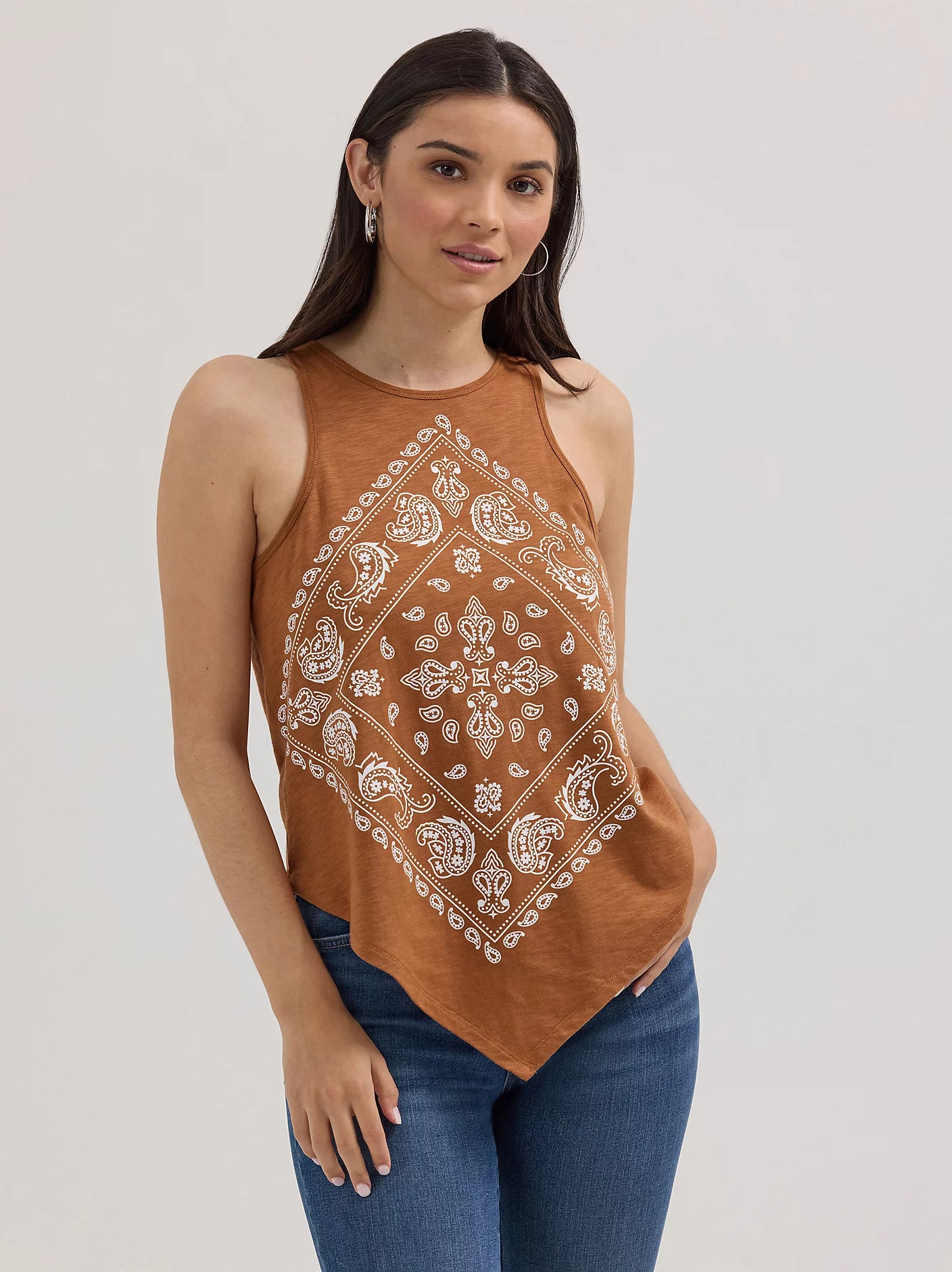 Women's Wrangler Bandana Diamond Front Tank
