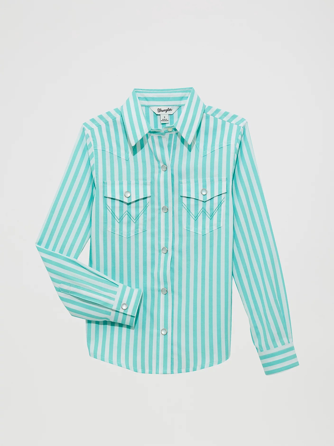 Girl's Striped Western Snap Shirt