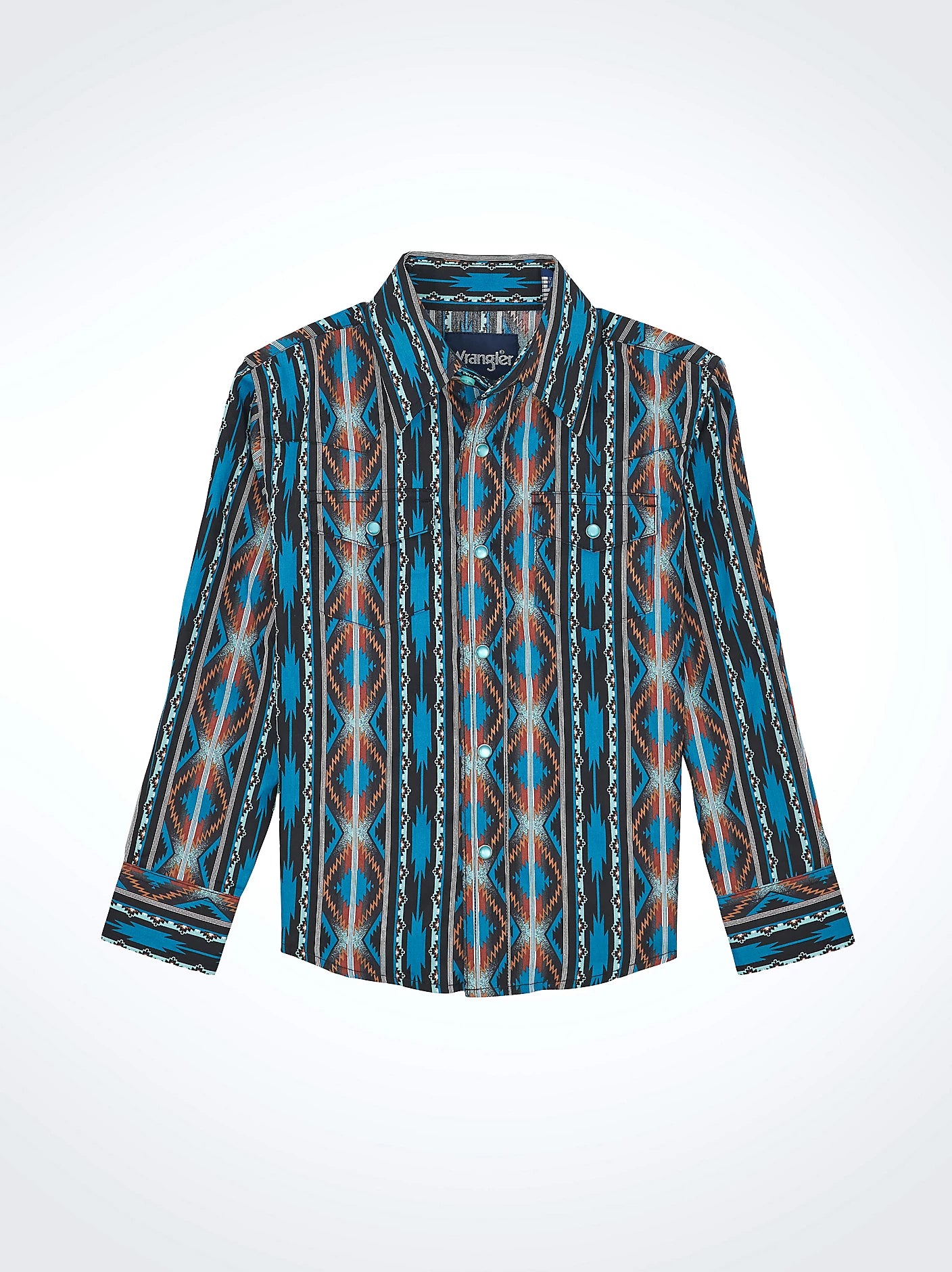 BOY'S CHECOTAH LONG SLEEVE WESTERN SNAP SHIRT