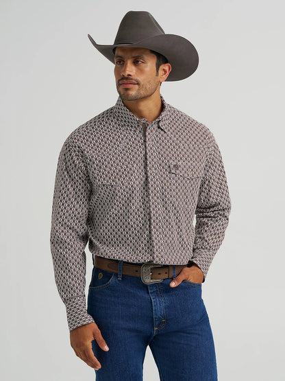 WRANGLER® GEORGE STRAIT™ TROUBADOUR LONG SLEEVE WESTERN SNAP SHIRT