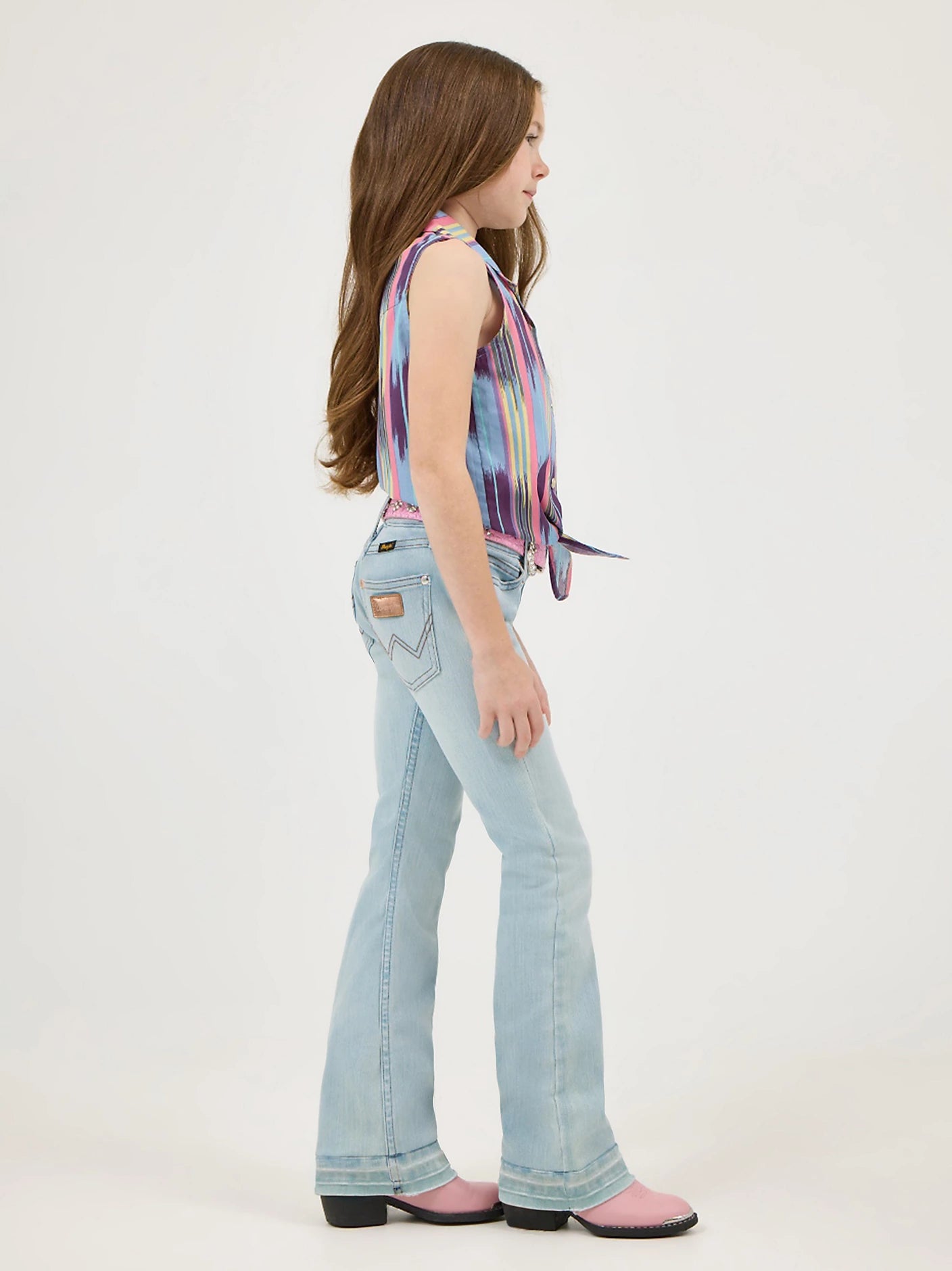Girl's Wrangler x Lainey Wilson Raw Hem Boot Huggers
