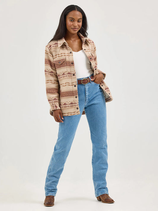 Women's Wrangler Quilt Lined Jacquard Shacket