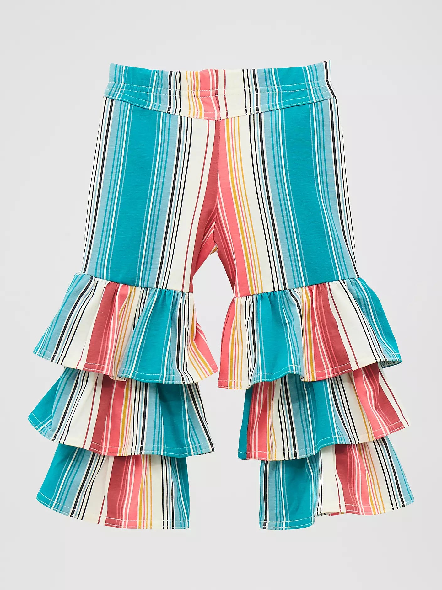 LITTLE GIRL'S PRINTED TIERED FLARE JEAN