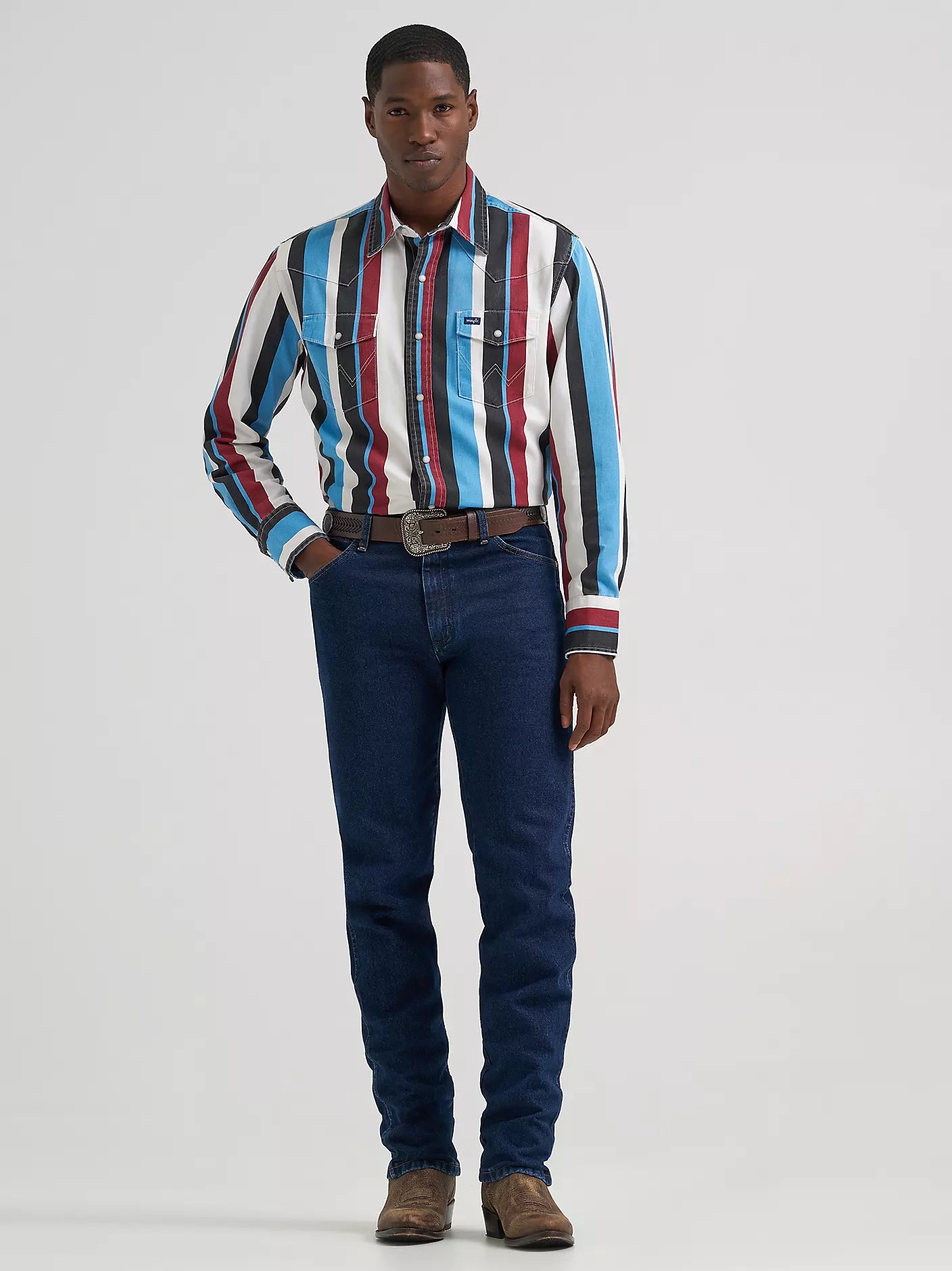 Vintage-Inspired Brushpopper Western Snap Workshirt