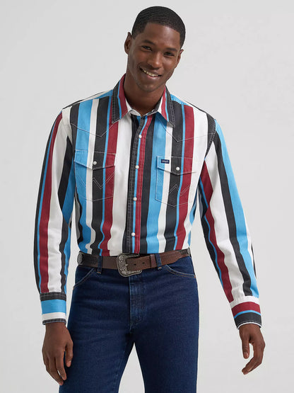 Vintage-Inspired Brushpopper Western Snap Workshirt