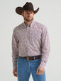 WRANGLER BURGUNDY PAISLEY PRINT - MENS SHIRT