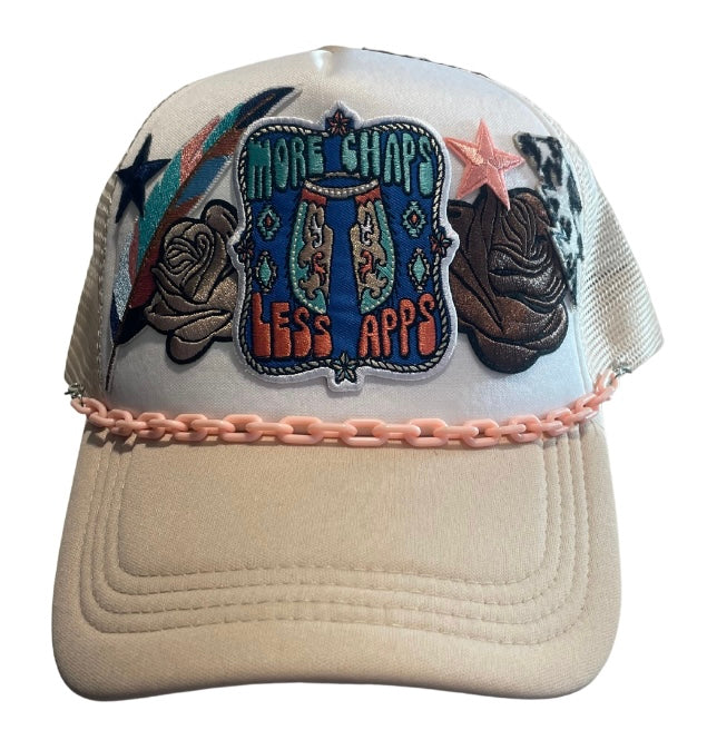 More Chaps Less Apps Trucker Hat