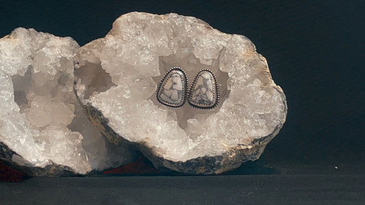 Natural Howlite Stud Earrings