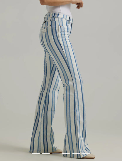 BAILEY HIGH RISE Blue & White FLARE JEAN IN GABBY