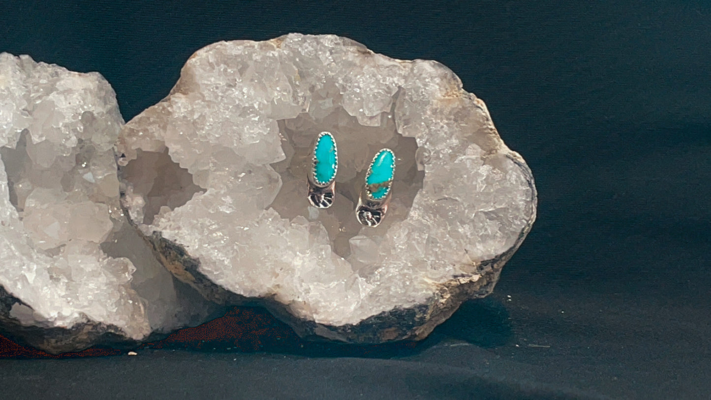 Kingman Turquoise Stud Earrings