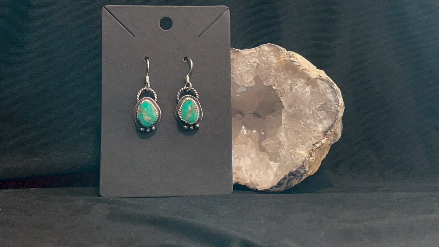 Kingman Turquoise dangle Earrings