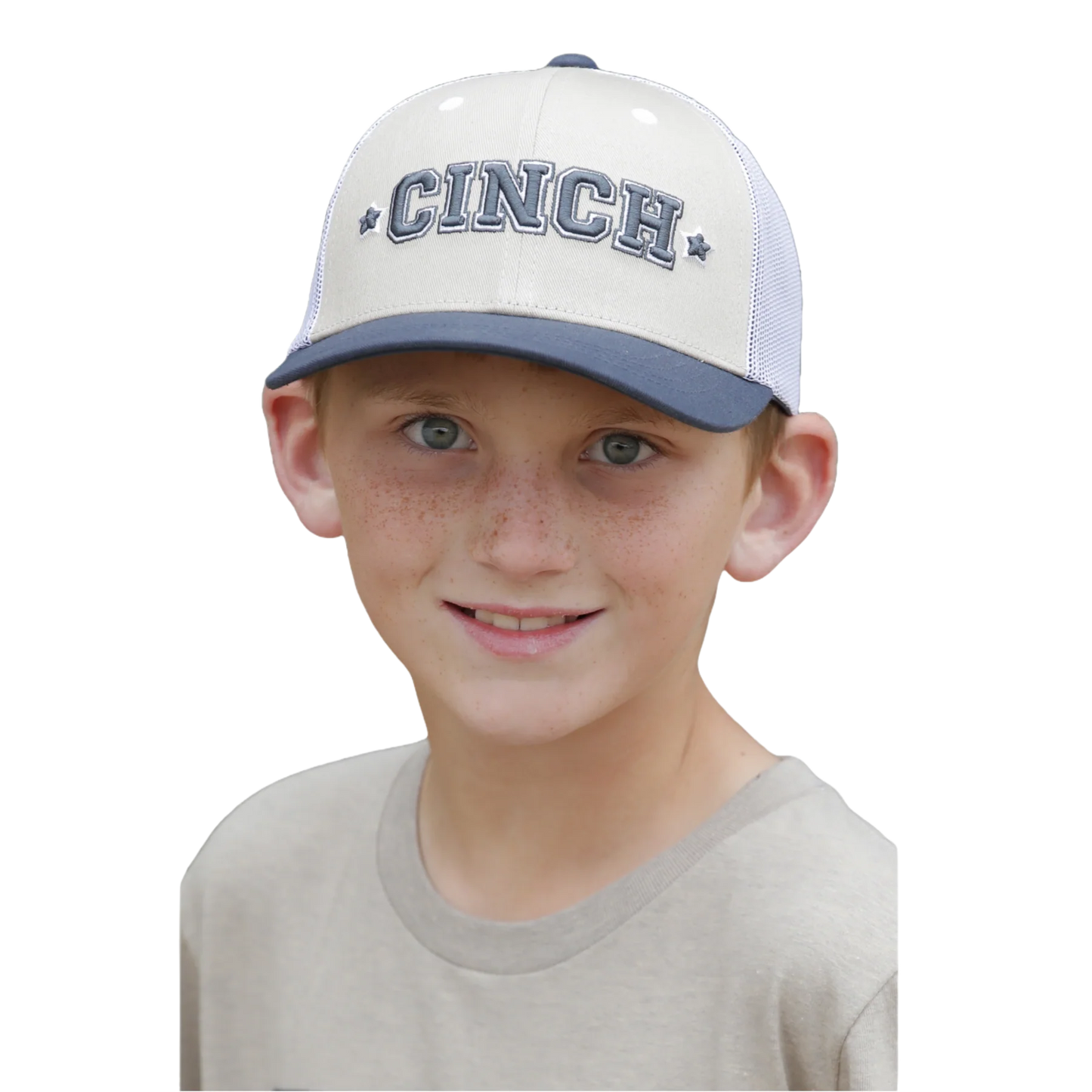 Cinch Youth Boy's FlexFit Khaki Trucker Cap