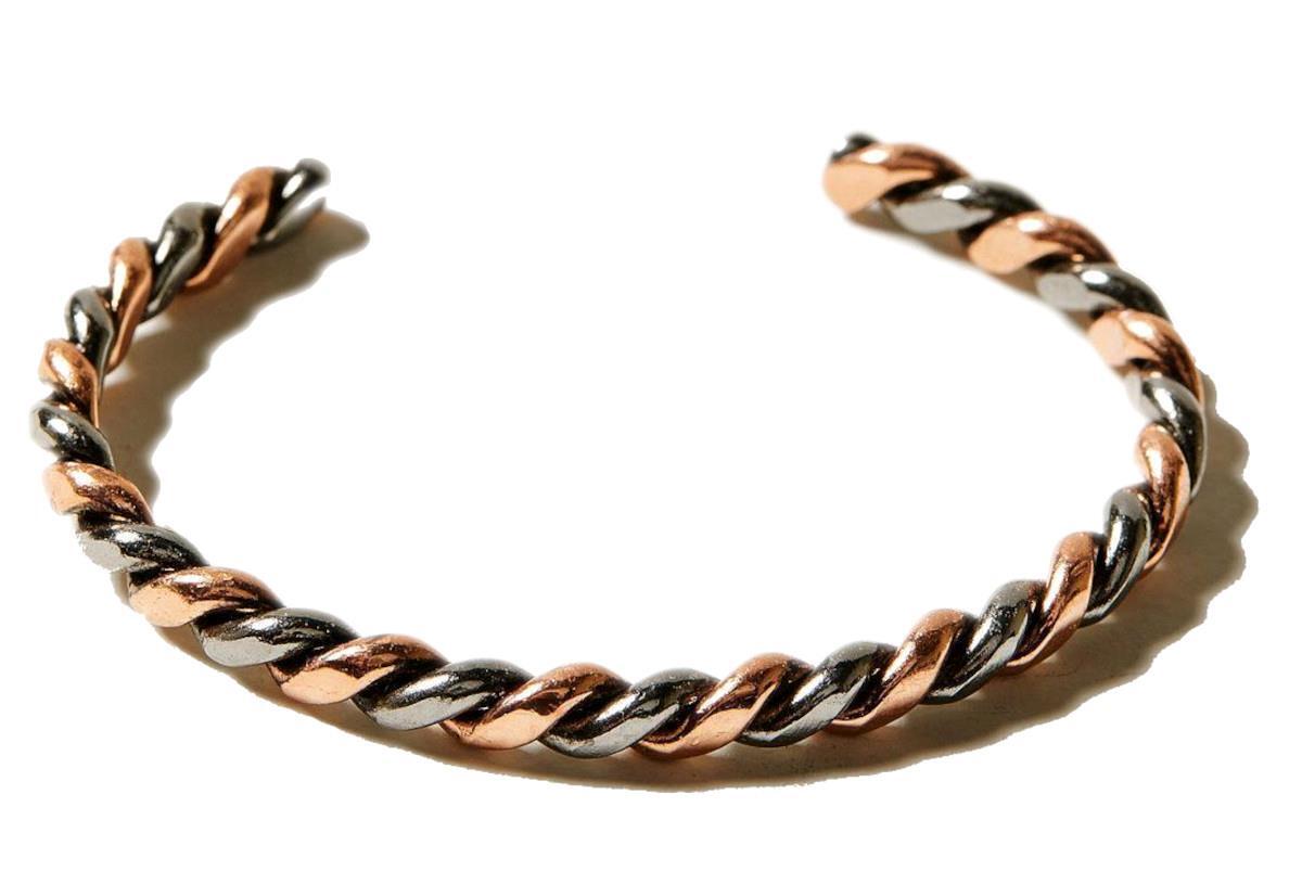 Silver Strike Copper Bracelet