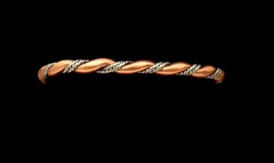Silver Strike Copper Bracelet